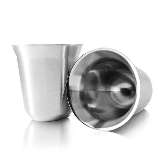 AmericaKnowsBest: Stainless Steel Espresso Cups (set of two)