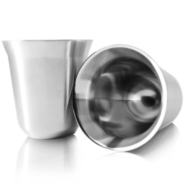 AmericaKnowsBest: Stainless Steel Espresso Cups (set of two)