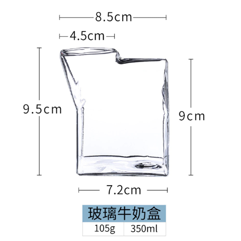 350ML glass milk mug ( Half Pint Style Creative Creamer Jug)