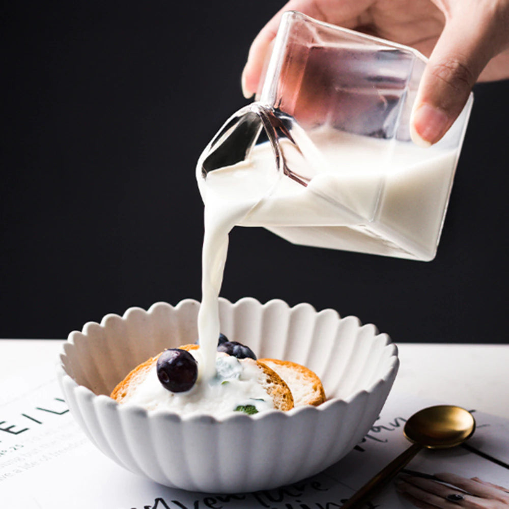 350ML glass milk mug ( Half Pint Style Creative Creamer Jug)