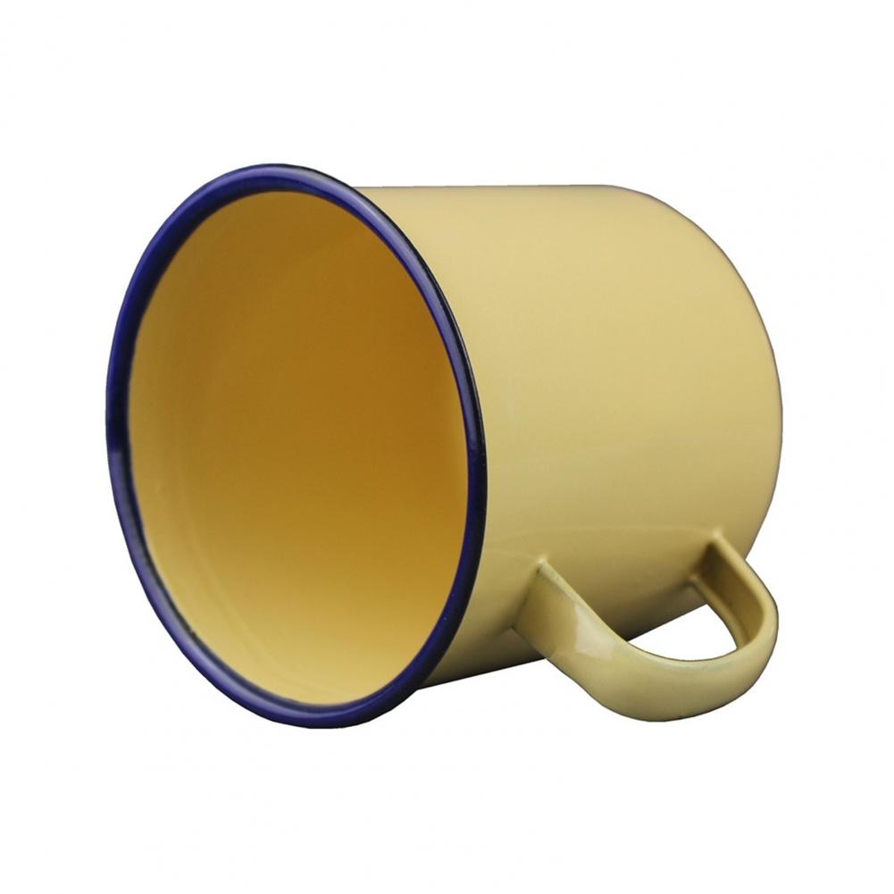 Retro Style Multi-use Water Mug Coffee Tea Beer Juice Milk Cup Water Cups Enamel Non-sliding Base Drink Mug Drinkware for Home