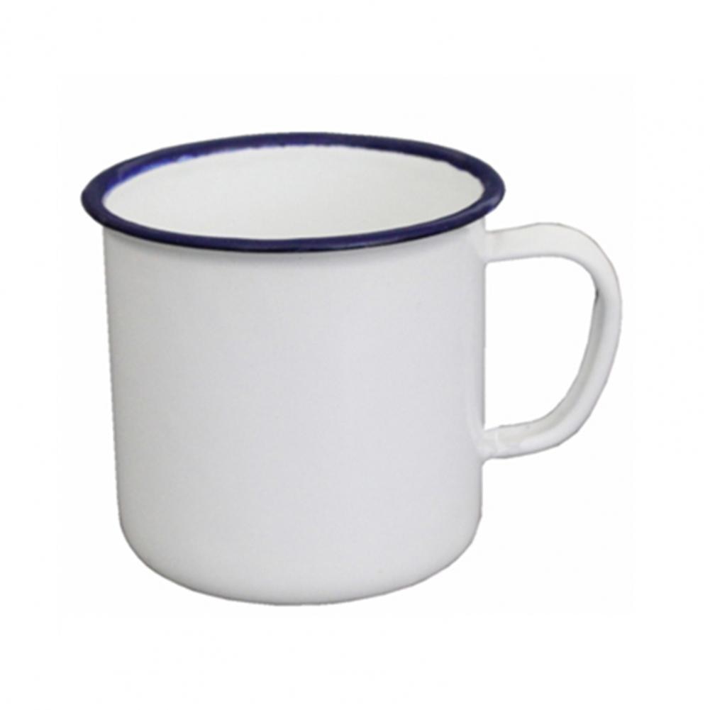 Retro Style Multi-use Water Mug Coffee Tea Beer Juice Milk Cup Water Cups Enamel Non-sliding Base Drink Mug Drinkware for Home