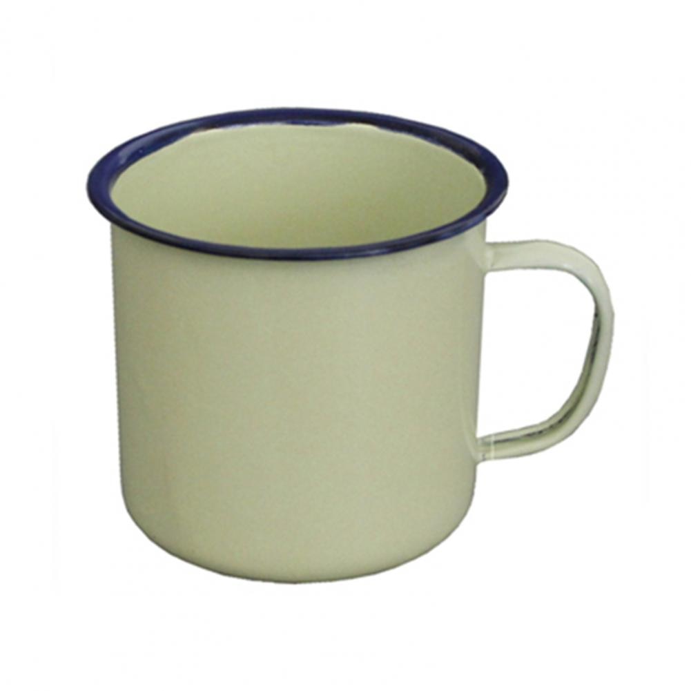 Retro Style Multi-use Water Mug Coffee Tea Beer Juice Milk Cup Water Cups Enamel Non-sliding Base Drink Mug Drinkware for Home