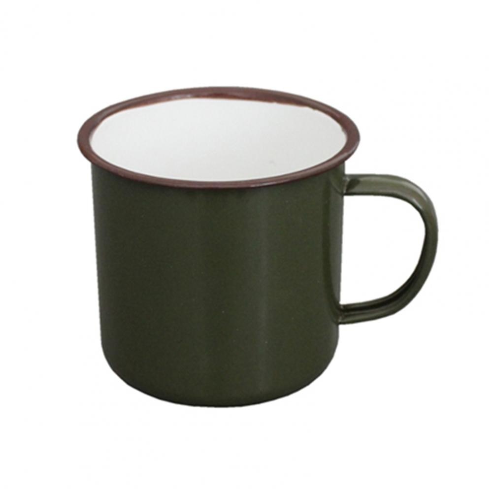 Retro Style Multi-use Water Mug Coffee Tea Beer Juice Milk Cup Water Cups Enamel Non-sliding Base Drink Mug Drinkware for Home