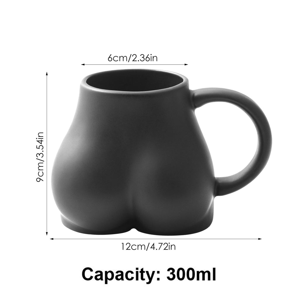 Tasse en céramique créative en forme de fesses humaines, tasses à café faites à la main, tasses à thé au lait en forme de fesses de femme, cadeaux, vase de décoration intérieure, outils de cuisine