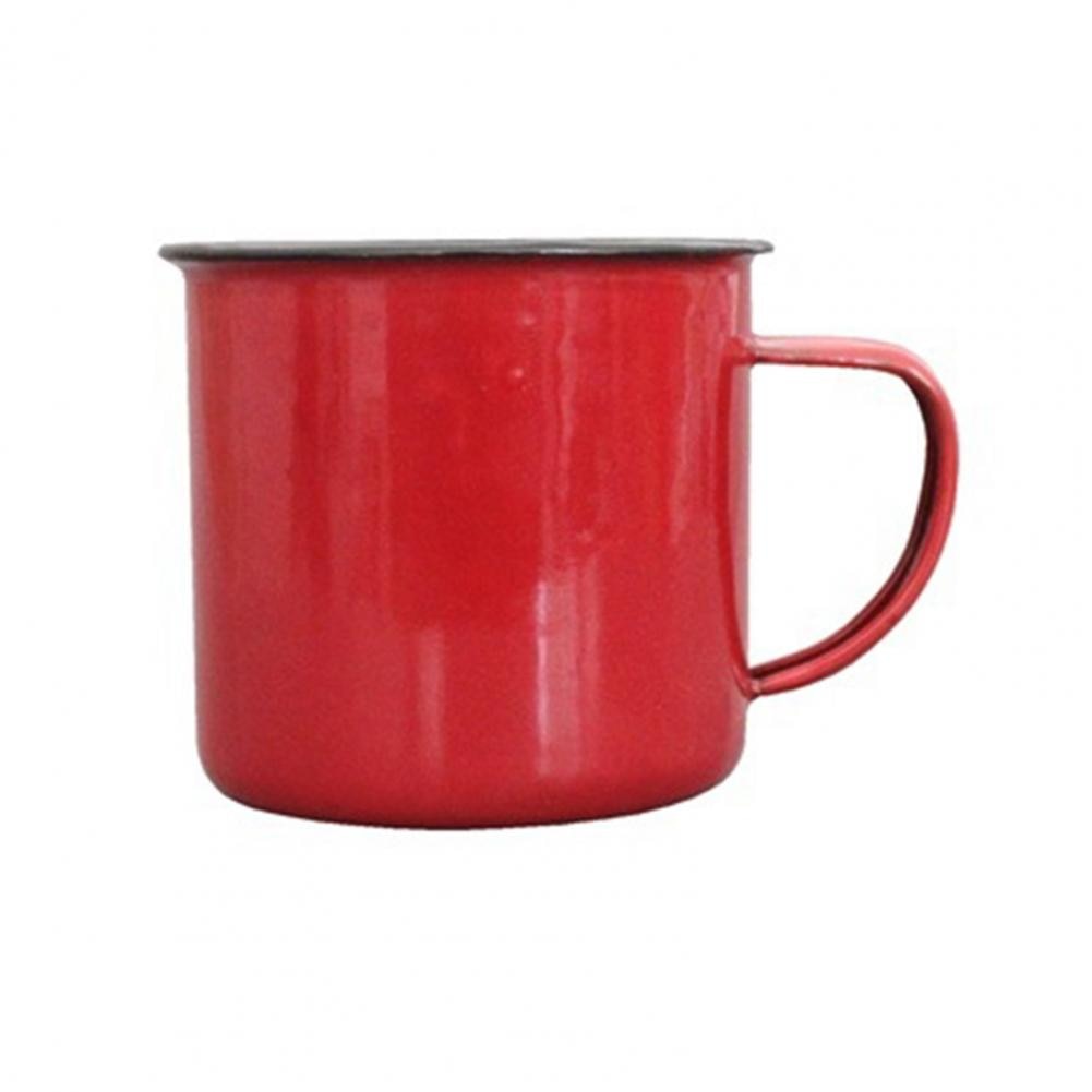 Retro Style Multi-use Water Mug Coffee Tea Beer Juice Milk Cup Water Cups Enamel Non-sliding Base Drink Mug Drinkware for Home