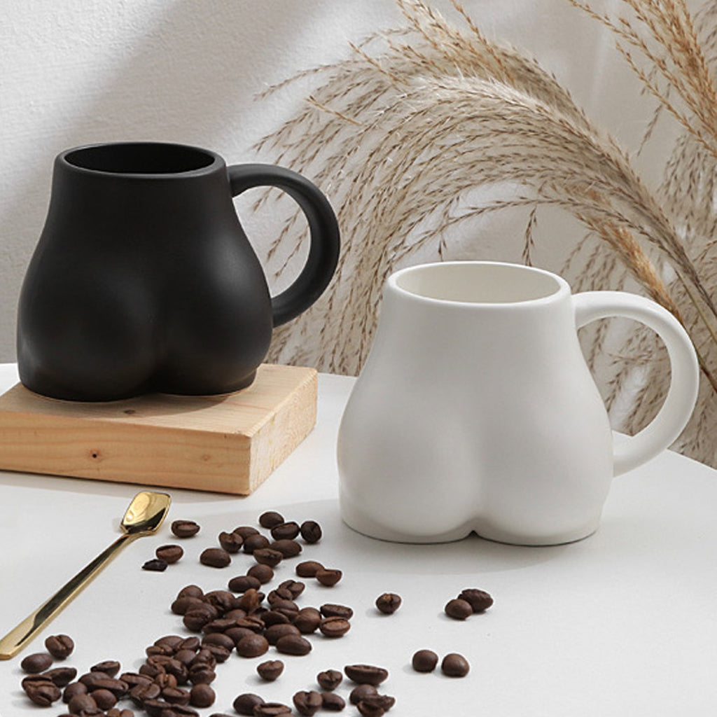 Tasse en céramique créative en forme de fesses humaines, tasses à café faites à la main, tasses à thé au lait en forme de fesses de femme, cadeaux, vase de décoration intérieure, outils de cuisine