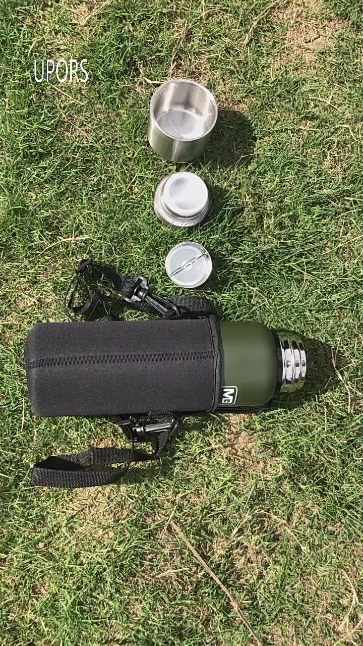 UPORS Large Capacity Stainless Steel Thermos Portable Vacuum Flask Insulated Tumbler with Rope Thermo Bottle 500/700/1000/1500ml