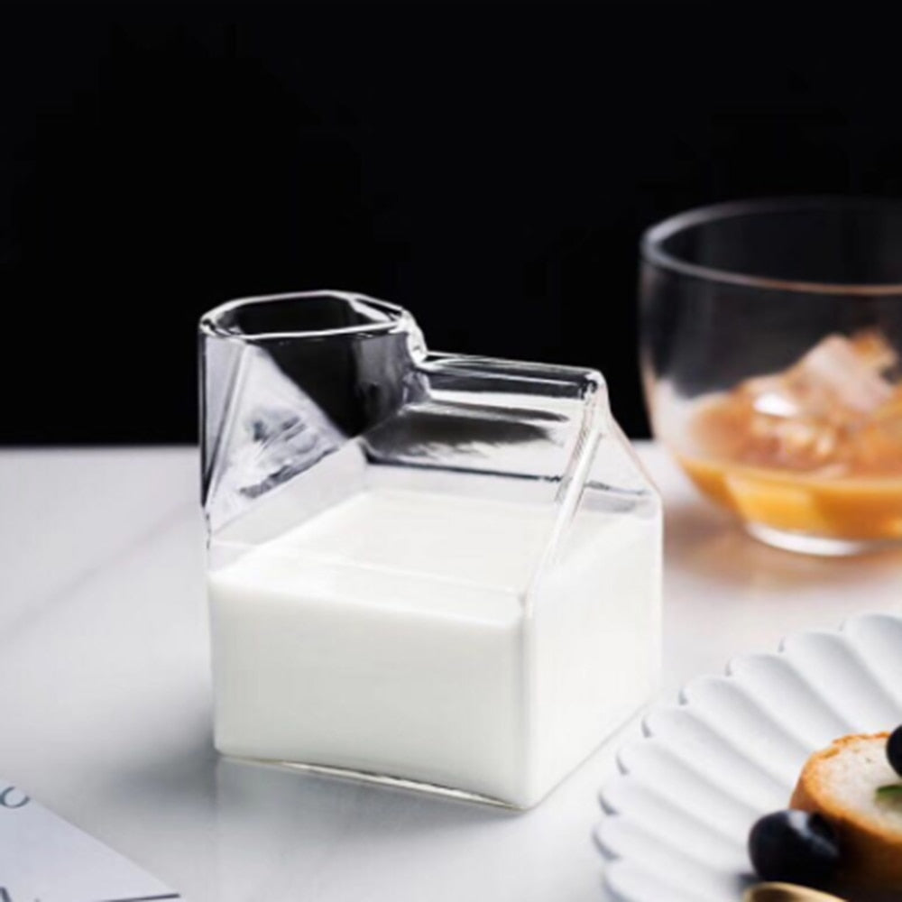 350ML glass milk mug ( Half Pint Style Creative Creamer Jug)